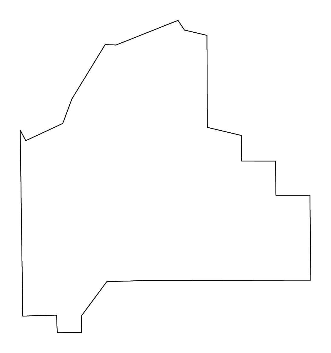 Mapa de contorno de Scott, Indiana con ríos.