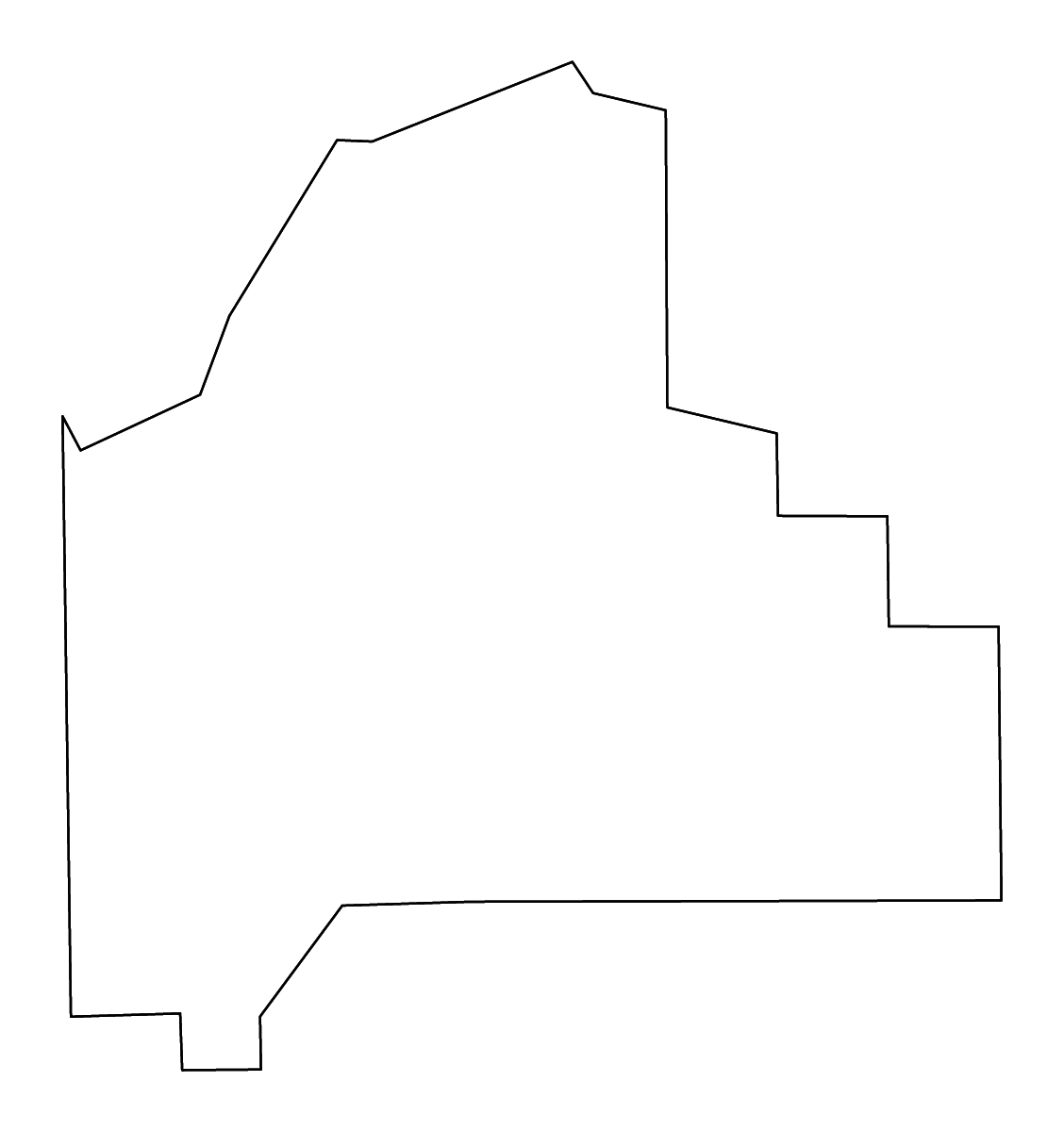 Mapa de contorno de Scott, Indiana con ríos.