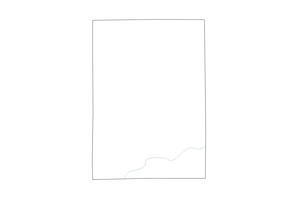 Mapa de Shelby, Indiana de tipo contorno y ríos para América del Norte, con contorno y ríos con límites limpios.