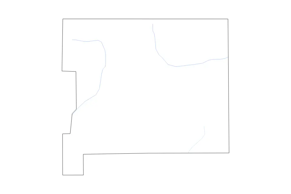 Mapa de St. Joseph, Indiana de tipo contorno y ríos para América del Norte, con contorno y ríos con límites limpios.