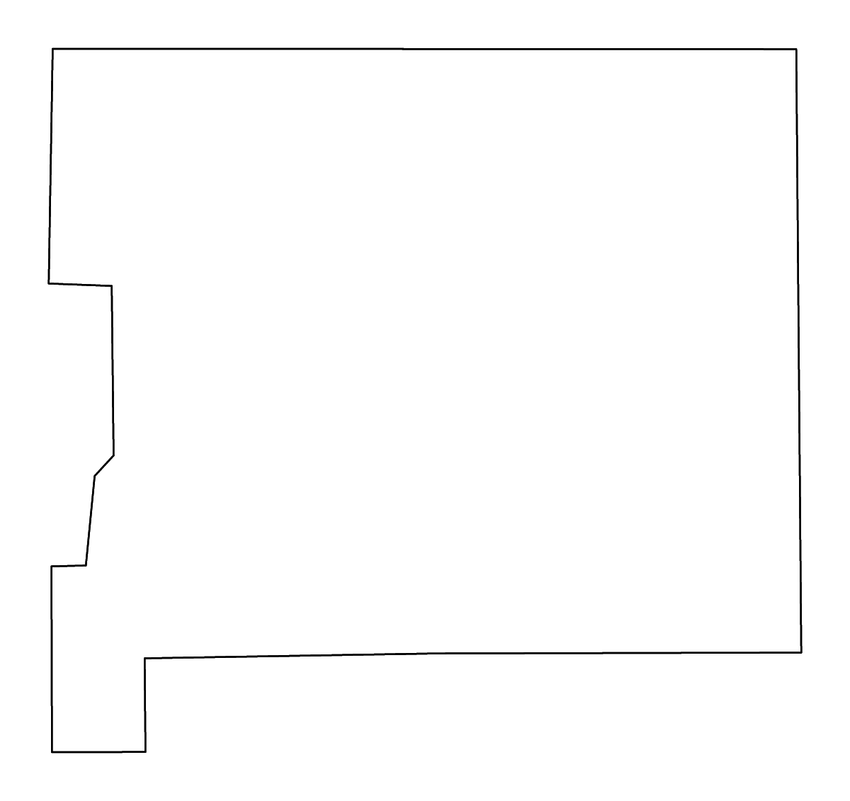Mapa de contorno de St. Joseph, Indiana con ríos.