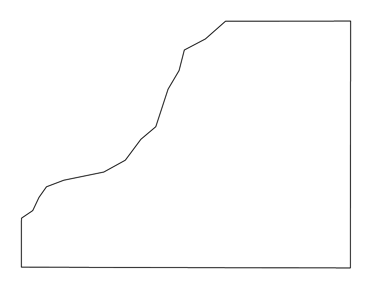 Carte de contour de Starke, Indiana avec rivières.