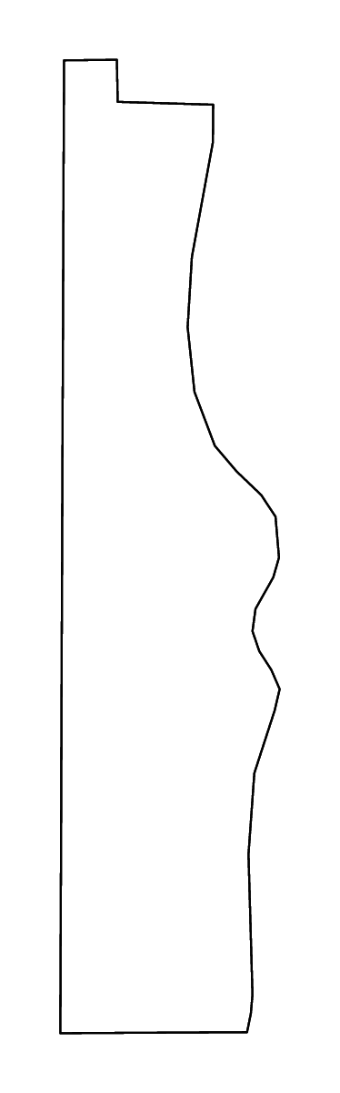 Mapa de contorno de Vermillion, Indiana con ríos.