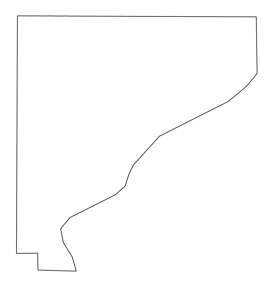 Mapa de contorno de Warren, Indiana.