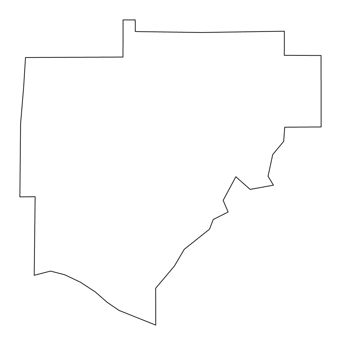 Mapa de contorno de Warrick, Indiana.
