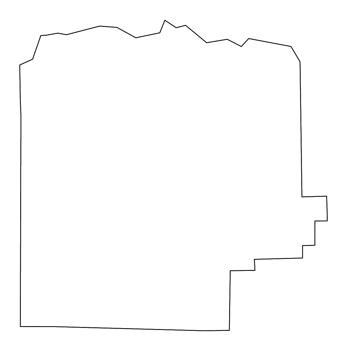 Mapa de contorno de Washington, Indiana con ríos.