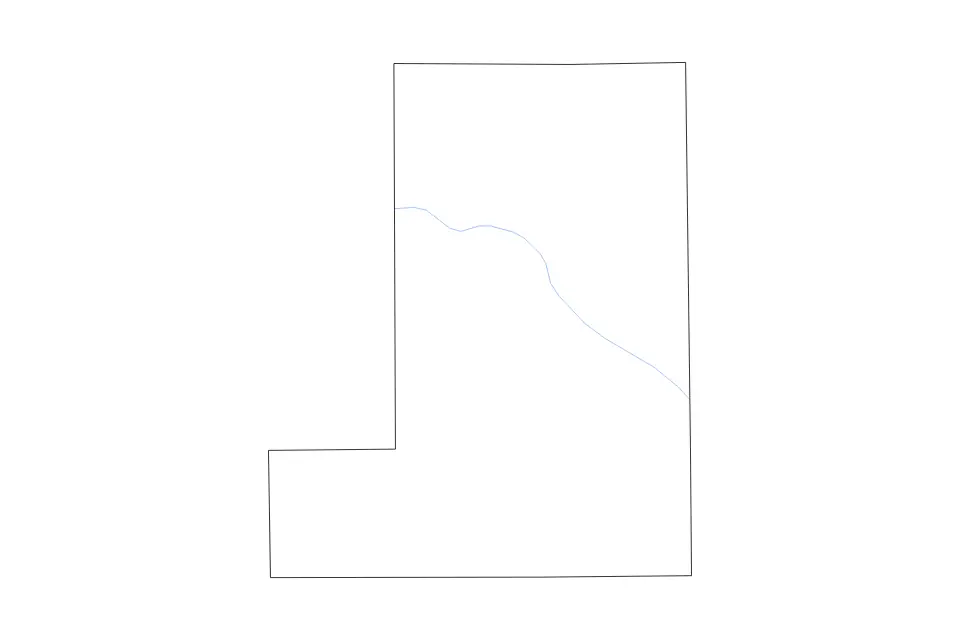 Mapa de Wells, Indiana de tipo contorno y ríos para América del Norte, con contorno y ríos con límites limpios.