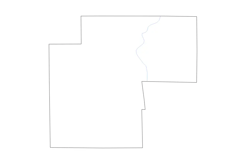 Carte de White, Indiana de type contour et rivières pour Amérique du Nord, montrant contour et rivières avec des limites nettes.