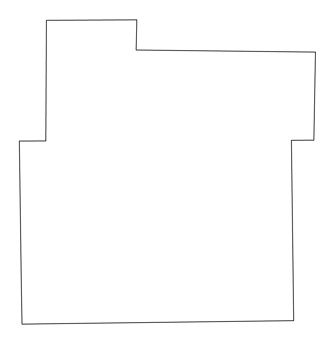 Mapa de contorno de Whitley, Indiana.