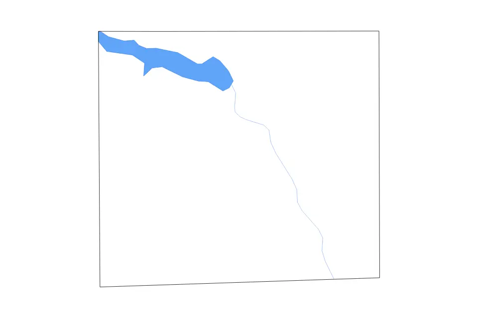 Mapa de Appanoose, Iowa de tipo contorno, lagos y ríos para América del Norte, con contorno, lagos y ríos con elementos de agua como Rathbun Lake.