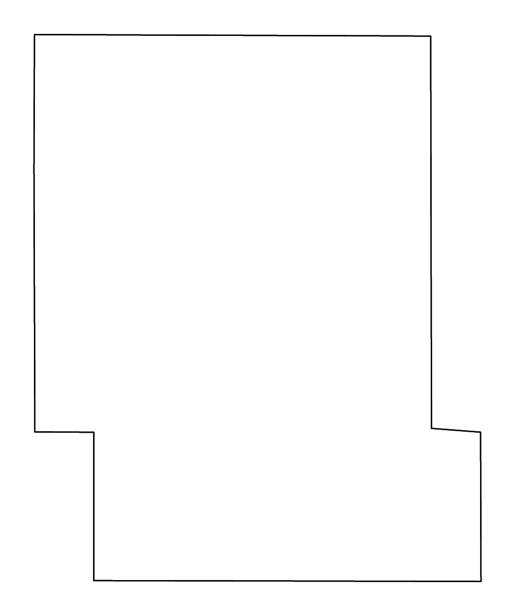 Mapa de contorno de Audubon, Iowa con ríos.