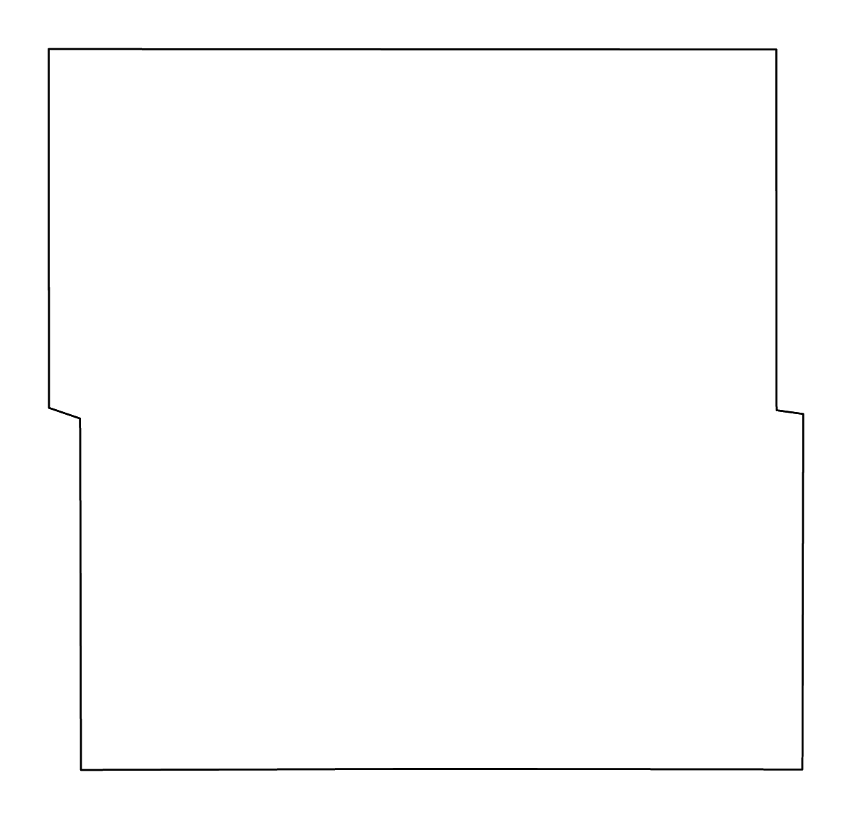 Mapa de contorno de Black Hawk, Iowa con ríos.