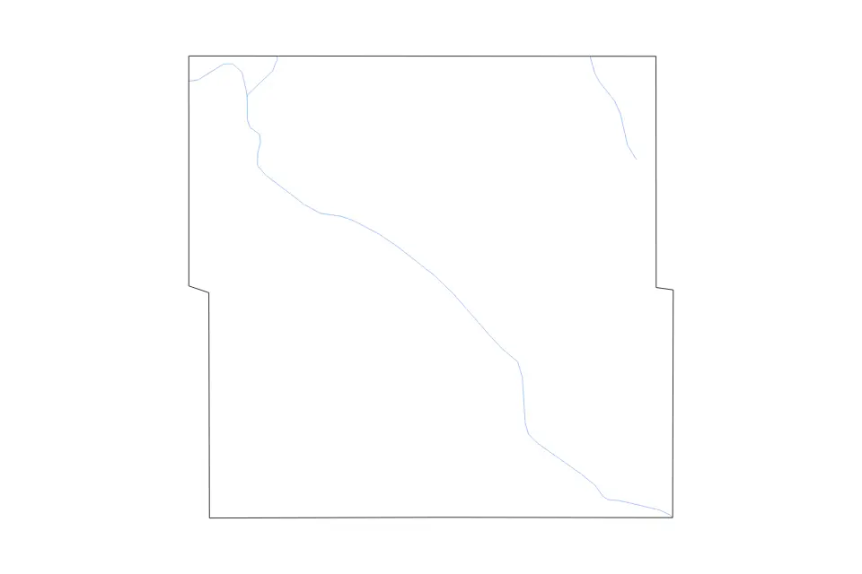 Carte de Black Hawk, Iowa de type contour et rivières pour Amérique du Nord, montrant contour et rivières avec des limites nettes.