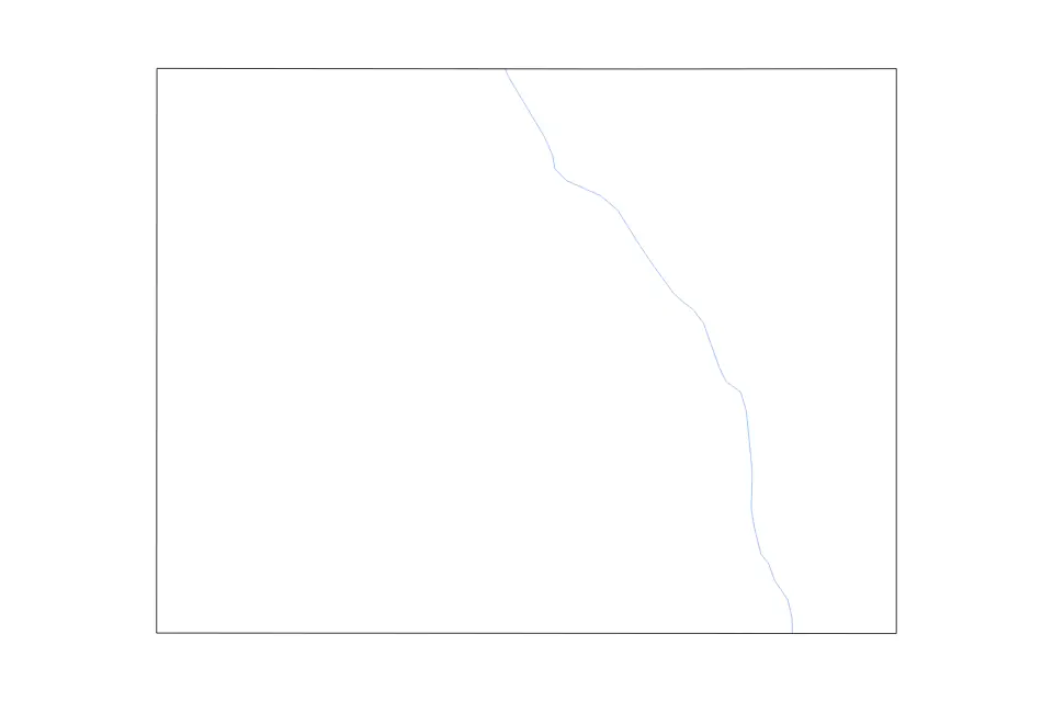 Mapa de Bremer, Iowa de tipo contorno y ríos para América del Norte, con contorno y ríos con límites limpios.