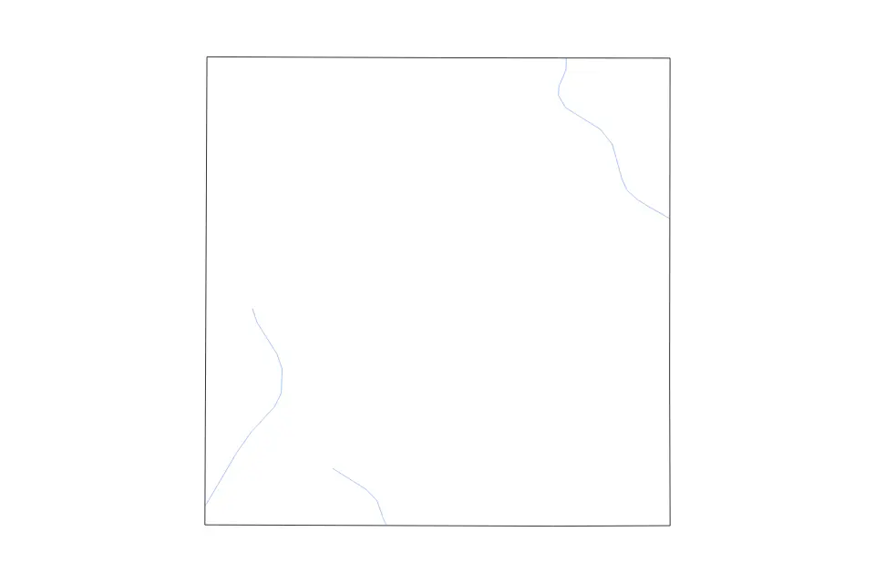 Outline map of Carroll County, Iowa with subdivision borders and rivers.