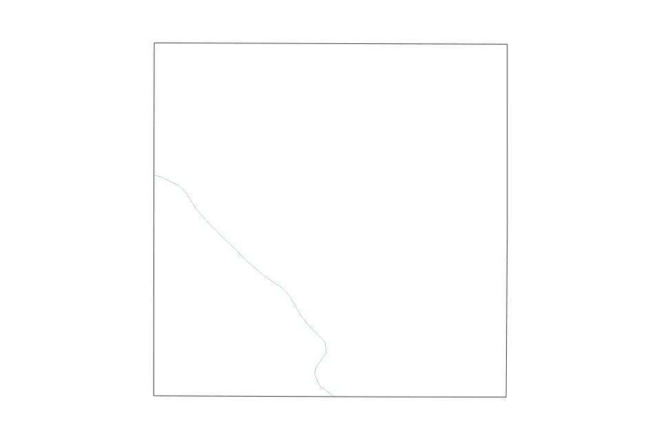 Outline map of Cedar County, Iowa with subdivision borders and rivers.