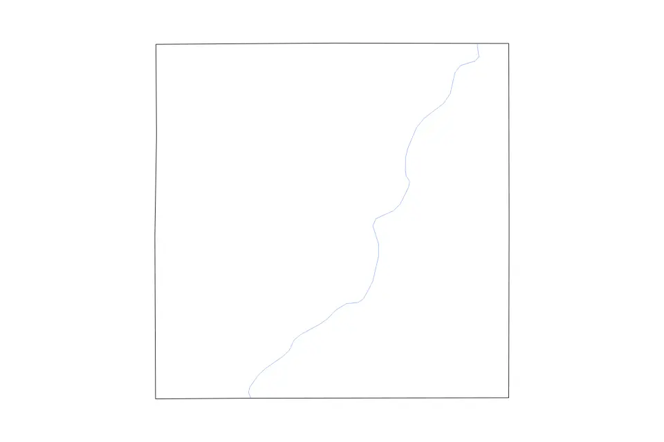 Mapa de Cherokee, Iowa de tipo contorno y ríos para América del Norte, con contorno y ríos con límites limpios.