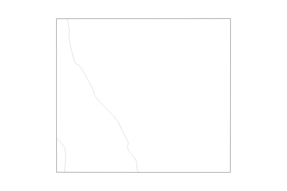 Carte de Chickasaw, Iowa de type contour et rivières pour Amérique du Nord, montrant contour et rivières avec des limites nettes.
