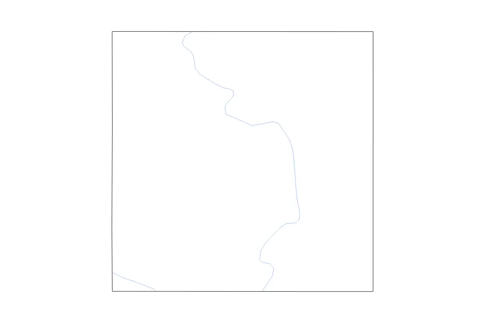 Outline map of Clay County, Iowa with subdivision borders and rivers.