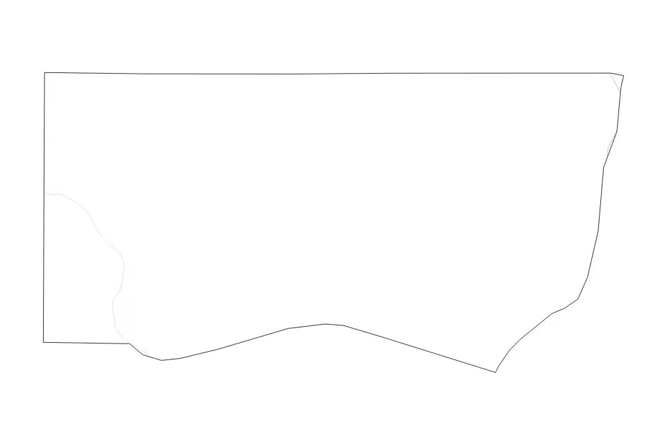 Outline map of Clinton County, Iowa with subdivision borders and rivers.