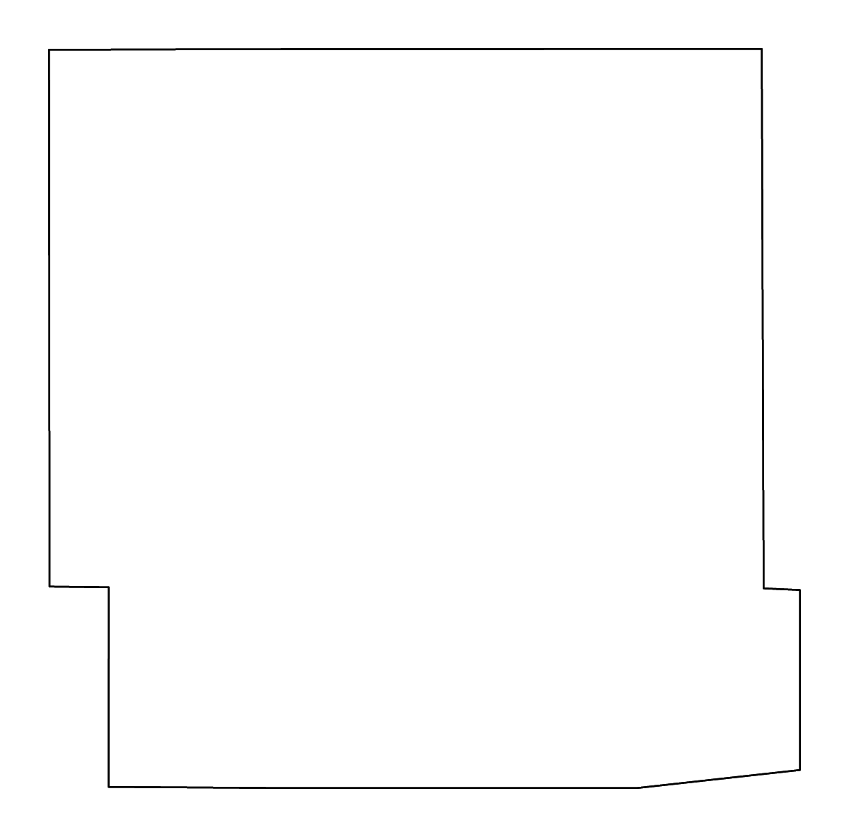 Mapa de contorno de Dallas, Iowa con ríos.