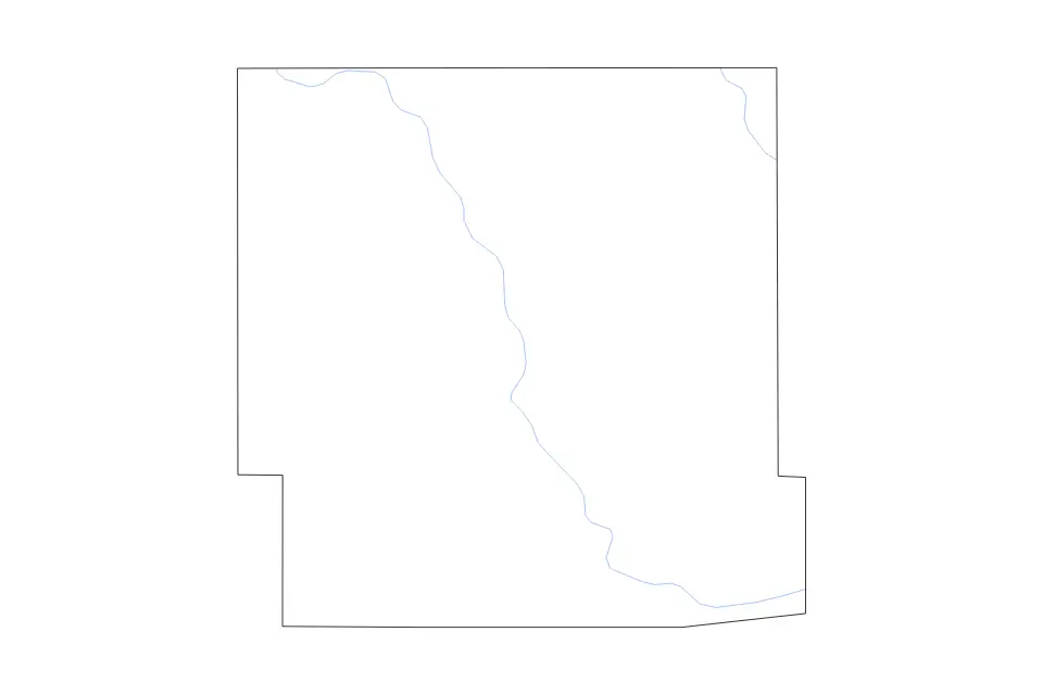 Carte de Dallas, Iowa de type contour et rivières pour Amérique du Nord, montrant contour et rivières avec des limites nettes.