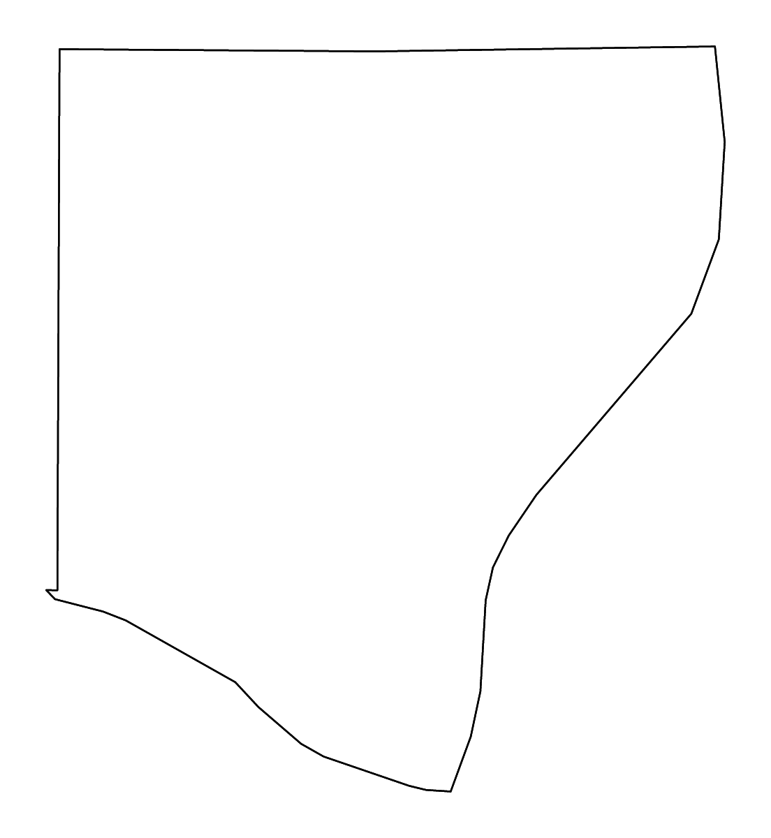 Mapa de contorno de Des Moines, Iowa con ríos.