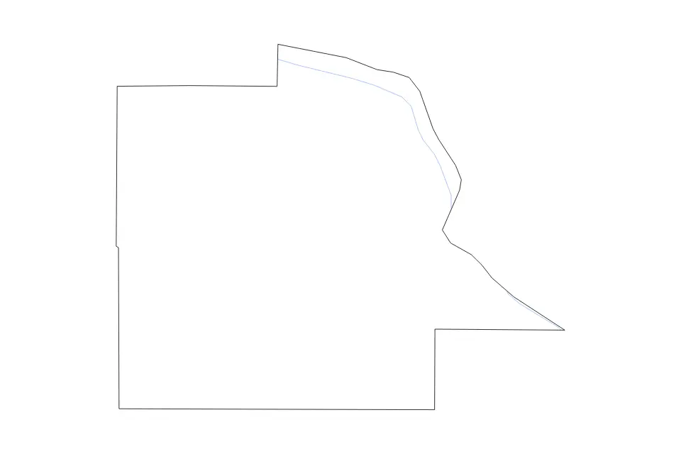 Mapa de Dubuque, Iowa de tipo contorno y ríos para América del Norte, con contorno y ríos con límites limpios.