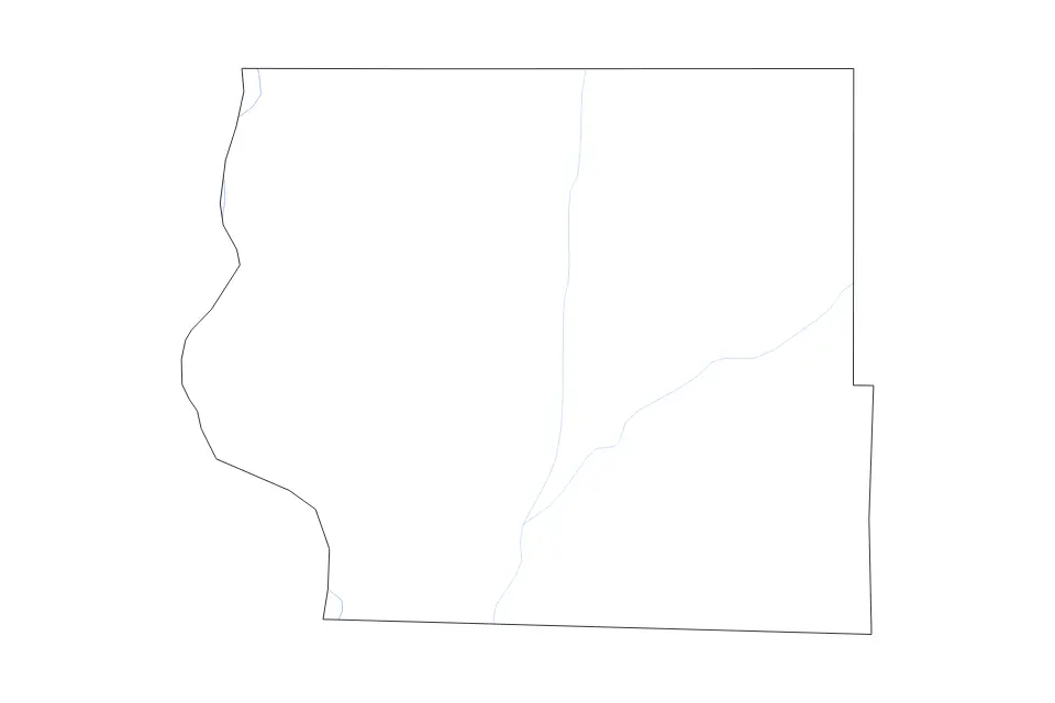 Carte de Fremont, Iowa de type contour et rivières pour Amérique du Nord, montrant contour et rivières avec des limites nettes.