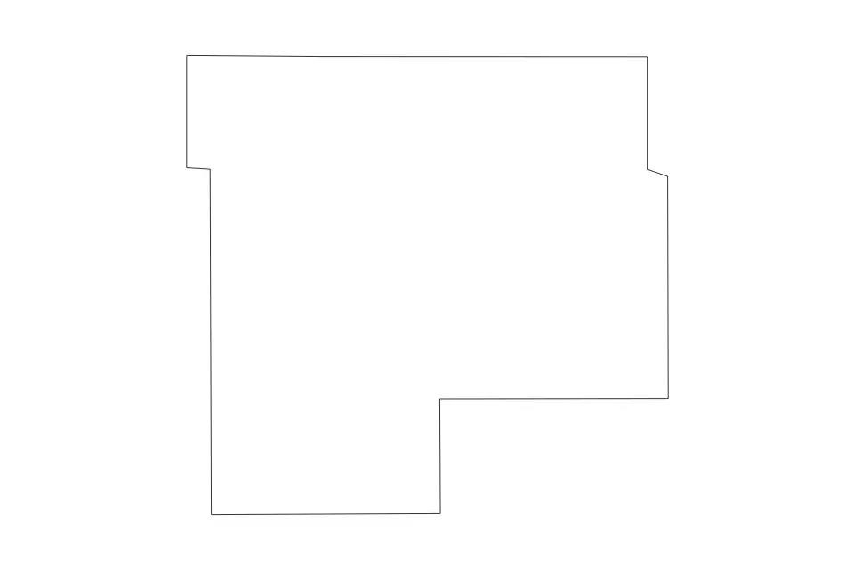 Outline map of Grundy County, Iowa with subdivision borders.