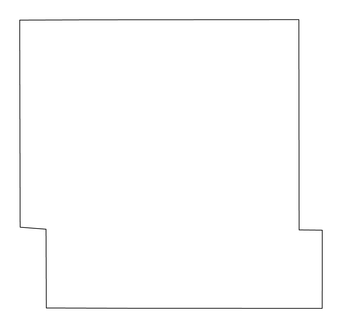 Mapa de contorno de Guthrie, Iowa.