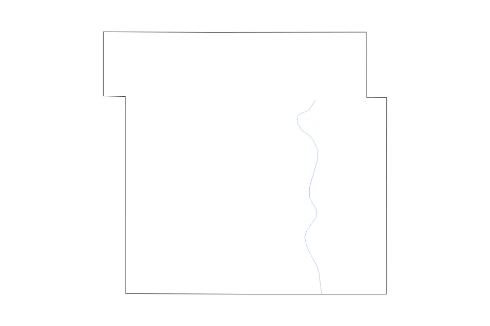 Carte de Hamilton, Iowa de type contour et rivières pour Amérique du Nord, montrant contour et rivières avec des limites nettes.