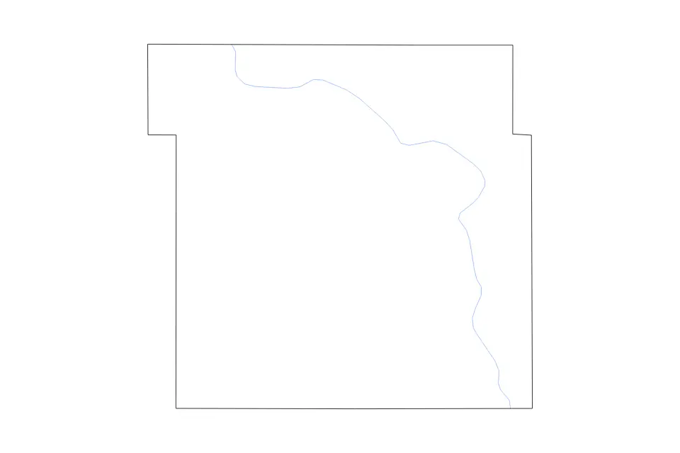 Carte de Hardin, Iowa de type contour et rivières pour Amérique du Nord, montrant contour et rivières avec des limites nettes.