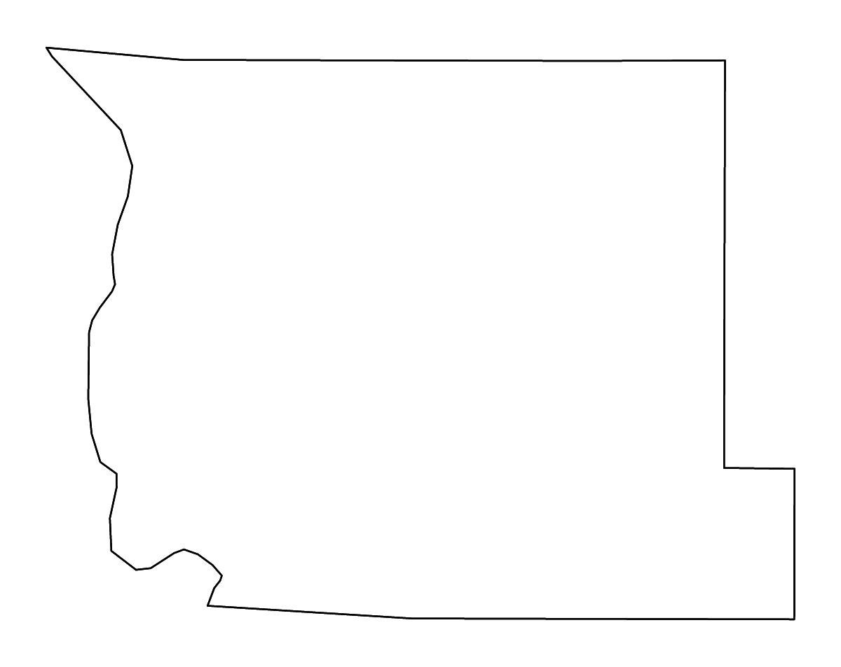 Mapa de contorno de Harrison, Iowa con ríos.