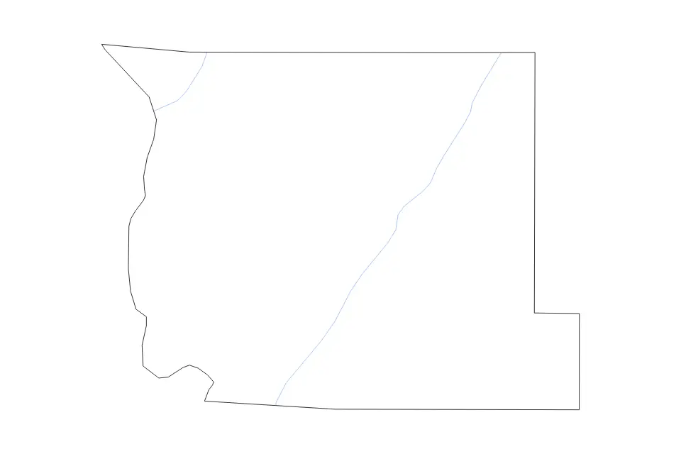 Carte de Harrison, Iowa de type contour et rivières pour Amérique du Nord, montrant contour et rivières avec des limites nettes.