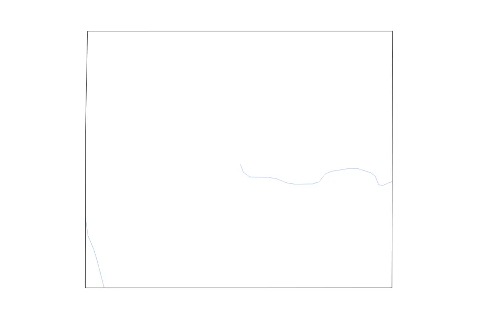 Mapa de Howard, Iowa de tipo contorno y ríos para América del Norte, con contorno y ríos con límites limpios.