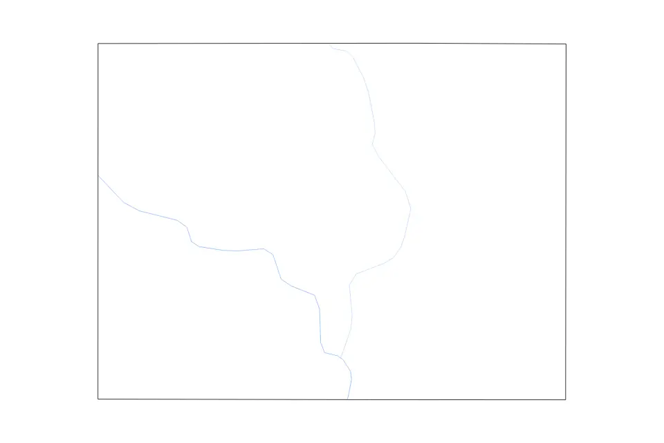 Outline map of Humboldt County, Iowa with subdivision borders and rivers.