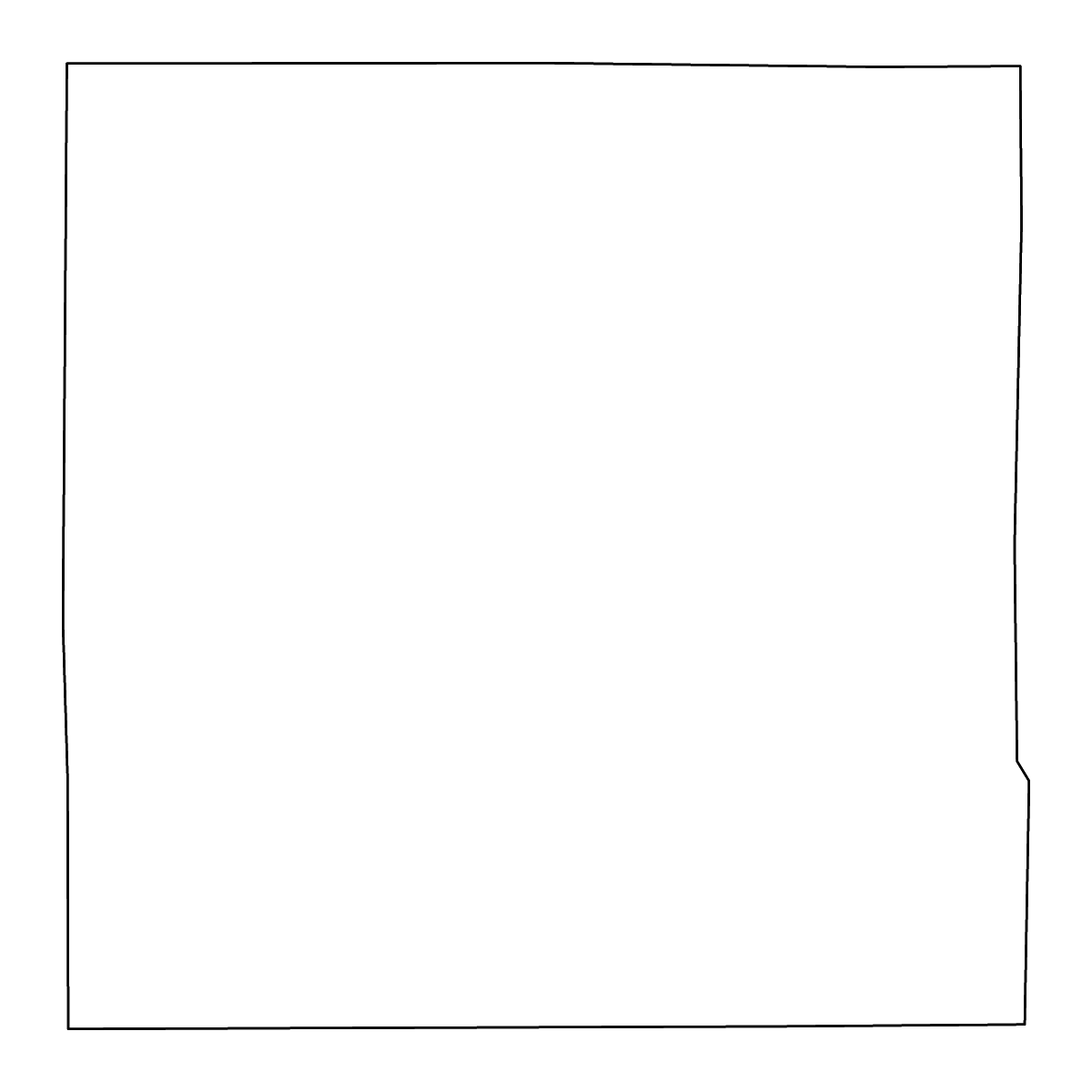 Mapa de contorno de Iowa, Iowa con ríos.