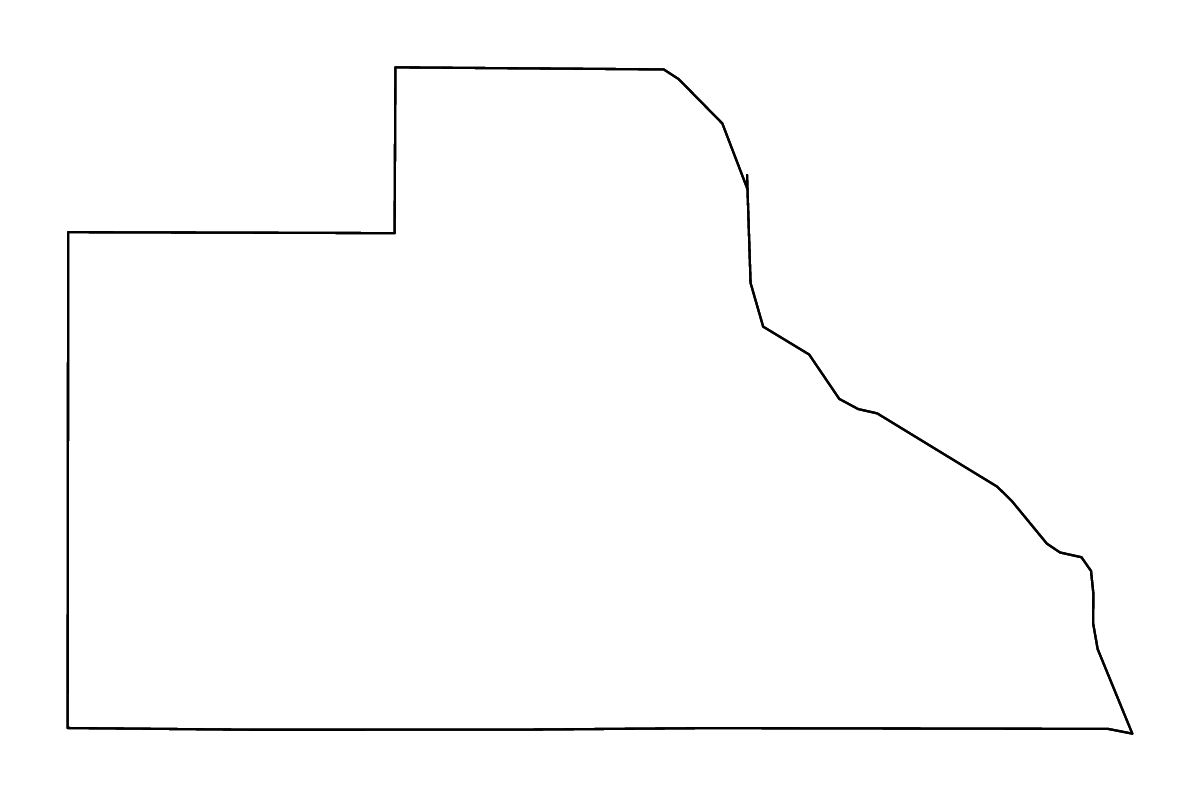 Carte de contour de Jackson, Iowa avec rivières.