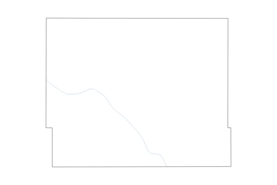 Carte de Jasper, Iowa de type contour et rivières pour Amérique du Nord, montrant contour et rivières avec des limites nettes.
