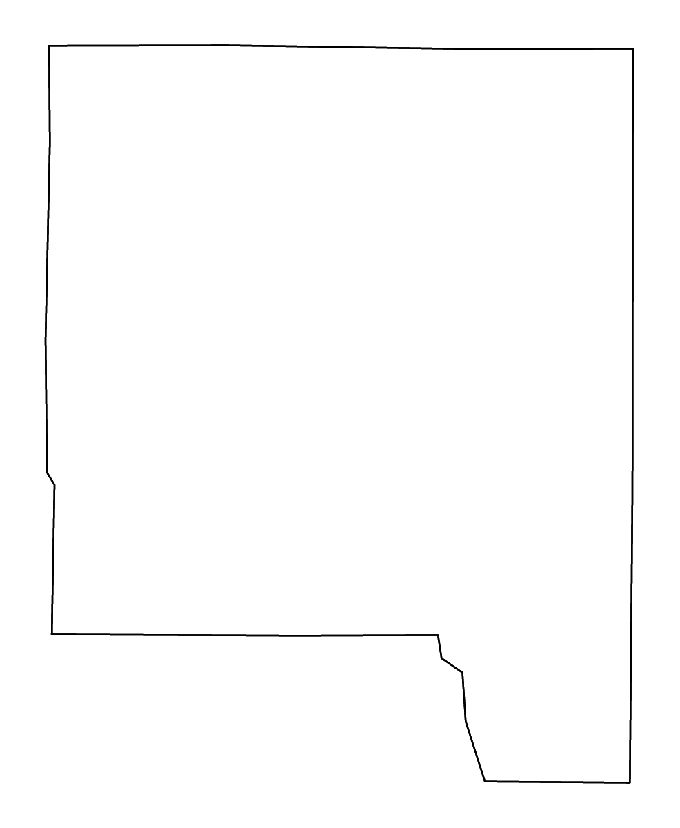 Mapa de contorno de Johnson, Iowa con ríos.