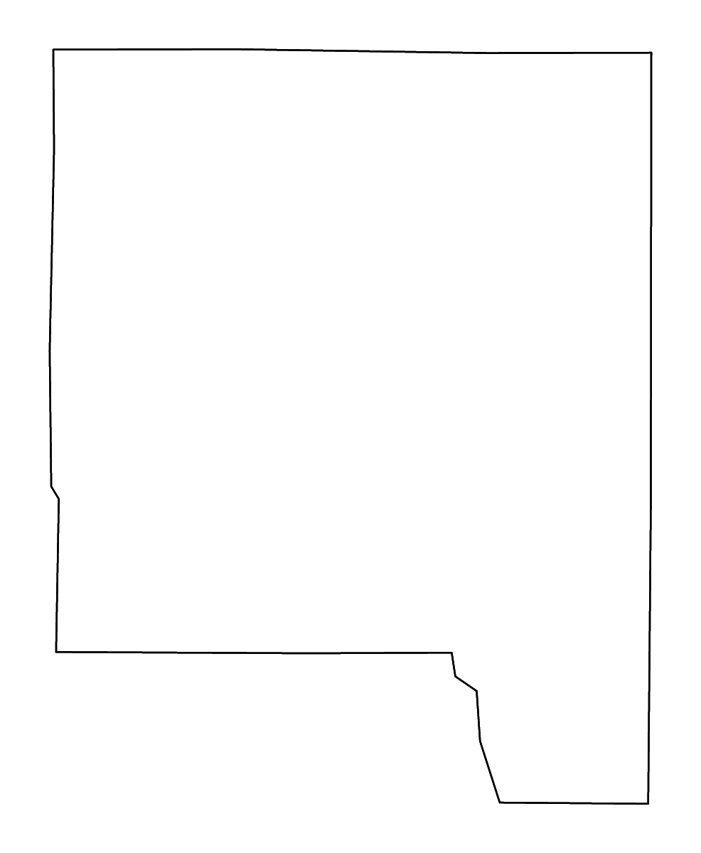 Mapa de contorno de Johnson, Iowa con ríos.
