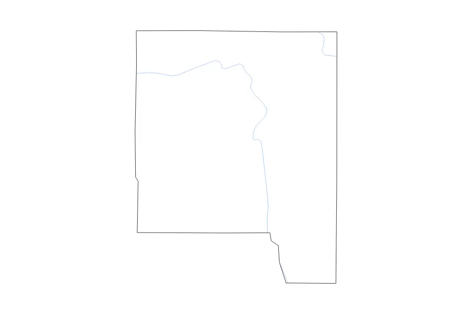 Carte de Johnson, Iowa de type contour et rivières pour Amérique du Nord, montrant contour et rivières avec des limites nettes.