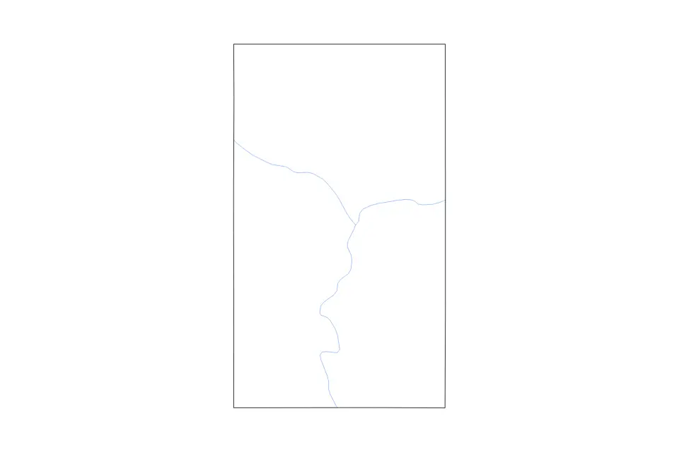 Outline map of Kossuth County, Iowa with subdivision borders and rivers.