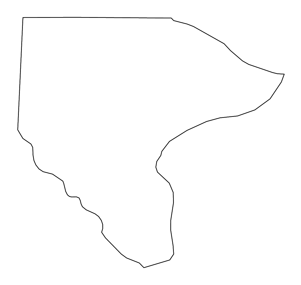 Mapa de contorno de Lee, Iowa con ríos.