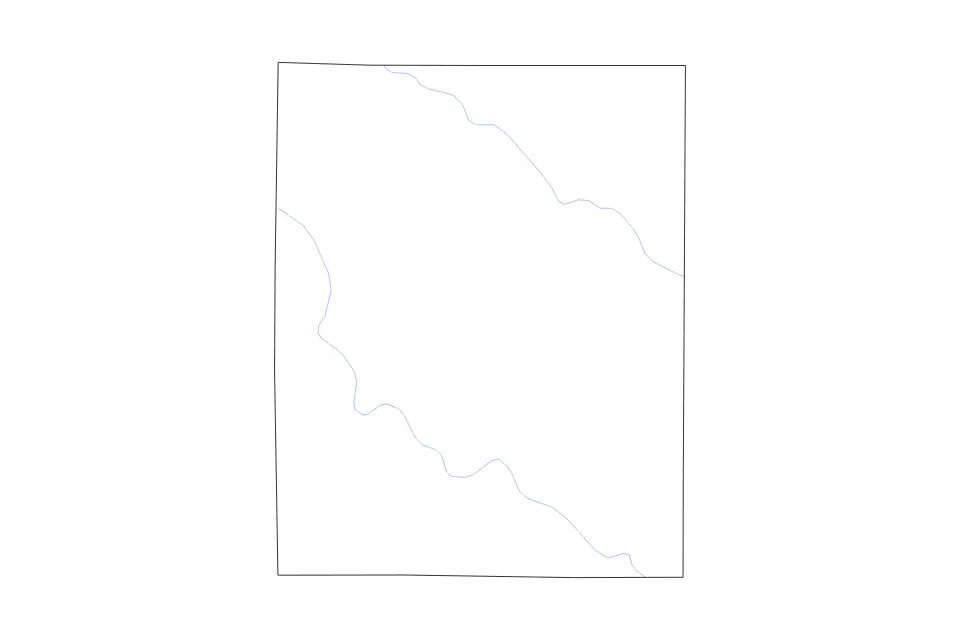 Mapa de Linn, Iowa de tipo contorno y ríos para América del Norte, con contorno y ríos con límites limpios.