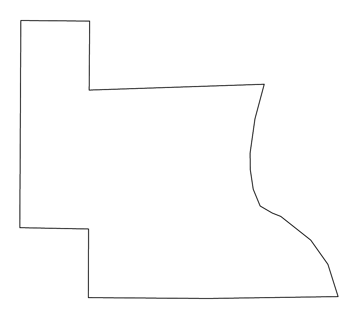 Carte de contour de Louisa, Iowa avec rivières.