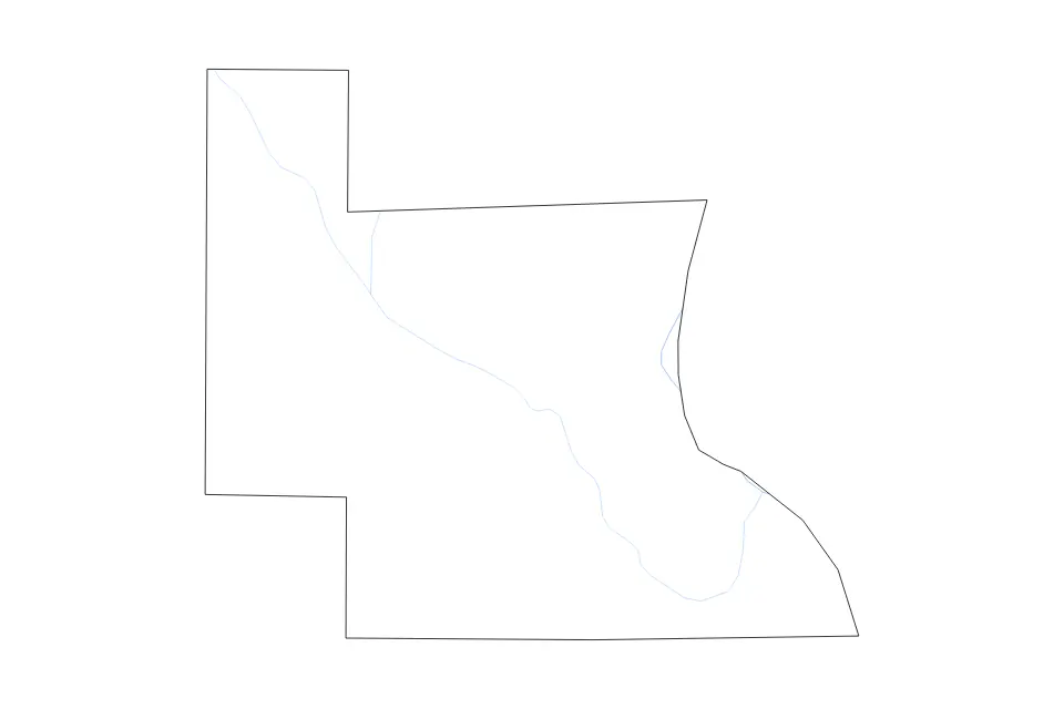 Carte de Louisa, Iowa de type contour et rivières pour Amérique du Nord, montrant contour et rivières avec des limites nettes.