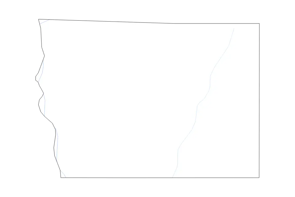 Mapa de Mills, Iowa de tipo contorno y ríos para América del Norte, con contorno y ríos con límites limpios.