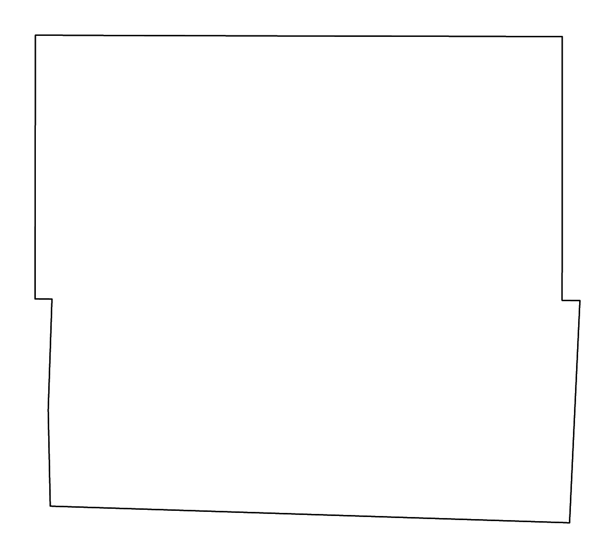 Mapa de contorno de Page, Iowa con ríos.